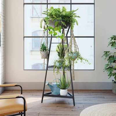 Boulevard Café Coat Tree With Shelves Black - Sauder 4 Boulevard Café Coat Tree With Shelves Black - Sauder - Image 2