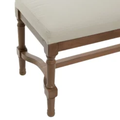 Traditional Linen Upholstered Wood Bench - Olivia & May -Homcom Crosley Shop GUEST a5344d75 0504 4924 8639 08bfa89c904a