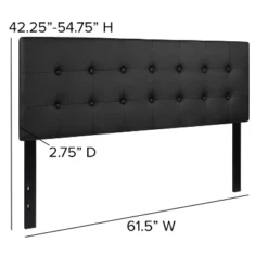 Flash Furniture Lennox Tufted Upholstered Queen Size Headboard In Black Vinyl -Homcom Crosley Shop GUEST a547de18 da3d 4d05 b549 c35cef09c369