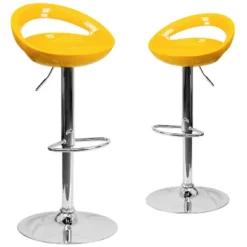 Emma And Oliver 2 Pack Contemporary Plastic Adjustable Height Barstool With Rounded Cutout Back And Chrome Base 39 Emma And Oliver 2 Pack Contemporary Plastic Adjustable Height Barstool With Rounded Cutout Back And Chrome Base -Homcom Crosley Shop GUEST a5cc7c19 e477 4141 a9ad 07b93d232c80