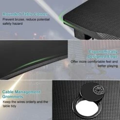 Costway Gaming Desk Computer Desk Table W/Cup Holder & Headphone Hook Gamer Workstation -Homcom Crosley Shop GUEST a695f074 e1a8 46be bcb1 326f3f480828