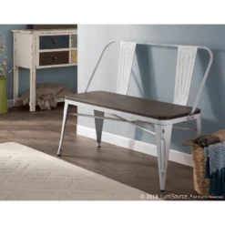 Oregon Industrial Dining/Entryway Bench - Lumisource -Homcom Crosley Shop GUEST a6bef130 56c9 4354 bb05 fca7a1bdf0c6