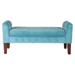 Velvet Tufted Storage Settee Bench - HomePop -Homcom Crosley Shop GUEST a72ac55d 58c4 41cc a28f e171fabdcff8
