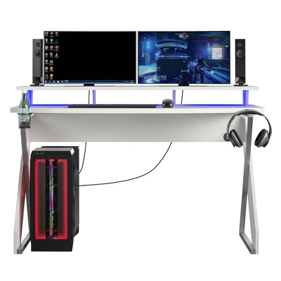 Xtreme Gaming Desk With Riser White - NTENSE 4 Xtreme Gaming Desk With Riser White - NTENSE - Image 2
