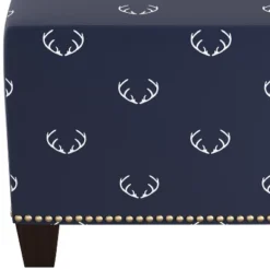 Square Nail Button Ottoman Patterned - Skyline Furniture
