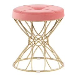 Jasmine Contemporary Vanity Stool - LumiSource -Homcom Crosley Shop GUEST a8e01b4c 7dbc 4315 bf71 0f3d17663200