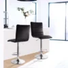Elama 2 Piece Vintage Faux Leather Adjustable Bar Stool In Black With Chrome Base -Homcom Crosley Shop GUEST a8fa387d 23a8 4a62 b70f c11a264b85a2