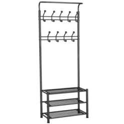 Yaheetech 74"H Metal Hall Tree Entryway Coat Rack -Homcom Crosley Shop GUEST a93e0eac ebe0 4b34 90a2 a002dc92485e