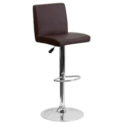 Flash Furniture Contemporary Vinyl Adjustable Height Barstool With Panel Back And Chrome Base -Homcom Crosley Shop GUEST a940ac3b b969 49ad 8f16 4e5507442193