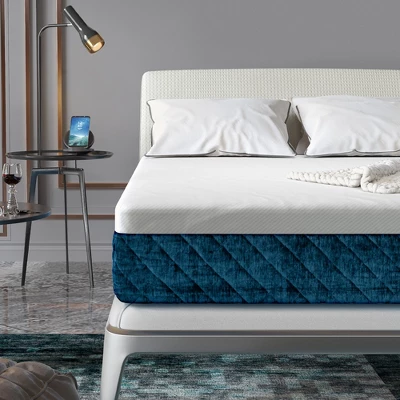 Costway 10'' Jacquard Hybrid Mattress Plush Gel Infused Memory Foam Bamboo Charcoal QueenFull 4 Costway 10'' Jacquard Hybrid Mattress Plush Gel Infused Memory Foam Bamboo Charcoal QueenFull - Image 2