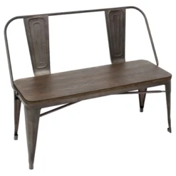 Oregon Industrial Dining/Entryway Bench - Lumisource -Homcom Crosley Shop GUEST aa4b0ab8 a464 4f51 9d9d d956a5c70710