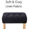 BirdRock Home Rectangular Tufted Black Foot Stool Ottoman With Pale Gold Legs 2 BirdRock Home Rectangular Tufted Black Foot Stool Ottoman With Pale Gold Legs -Homcom Crosley Shop GUEST aac11055 8b30 479e 9cbc 4ff3b344c734
