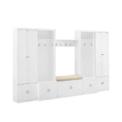 6pc Harper Entryway Set With Bench, Shelf, 2 Pantry Closets And 2 Hall Trees - Crosley -Homcom Crosley Shop GUEST ab170331 9f03 4f32 9bfd 4f67b73f2f29