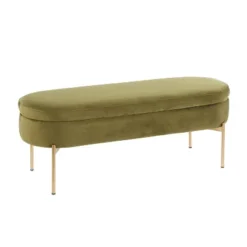 48" Chloe Contemporary Upholstered Storage Bench - LumiSource -Homcom Crosley Shop GUEST ab2fa37a 3ee9 4463 bdde 4c3dafee14ff