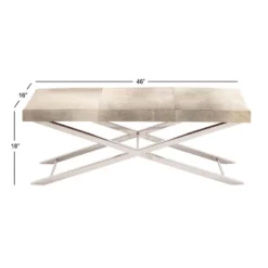 Contemporary Stainless Steel Cowhide X-Bench Beige - Olivia & May 34 Contemporary Stainless Steel Cowhide X-Bench Beige - Olivia & May -Homcom Crosley Shop GUEST ab307739 602b 4c39 9e43 08786ac700c8