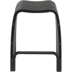 Studio 55D Bamboo Bar Stool Rick Black 24" High Modern With Footrest For Kitchen Counter Island Home Shed Desk Office -Homcom Crosley Shop GUEST ab3af410 d3be 4824 bb6f d7e25dfa02ec