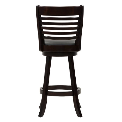 Set Of 2 Woodgrove Bar Height Stool With Slat Backrest Black - CorLiving 5 Set Of 2 Woodgrove Bar Height Stool With Slat Backrest Black - CorLiving - Image 3