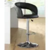 Studio 55D Chrome Swivel Bar Stool 30" High Modern Black Cushion Adjustable With Backrest Footrest Kitchen Counter Height Island -Homcom Crosley Shop GUEST ac42a816 0d5f 4e9c a554 a71bfa41e75b