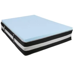 Flash Furniture Capri Comfortable Sleep 12 Inch CertiPUR-US Certified Foam Pocket Spring Mattress & 3 Inch Gel Memory Foam Topper Bundle -Homcom Crosley Shop GUEST ac4ed089 ba09 4066 9585 44b18b376f09
