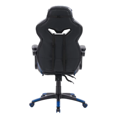 Doom Gaming Chair Black And Blue - CorLiving 6 Doom Gaming Chair Black And Blue - CorLiving - Image 4