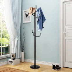Costway Metal Coat Rack Hat Stand Tree Hanger Hall Umbrella Holder Hooks Black 12 Costway Metal Coat Rack Hat Stand Tree Hanger Hall Umbrella Holder Hooks Black -Homcom Crosley Shop GUEST acd38672 a162 40d4 b59d a00bdec44e52