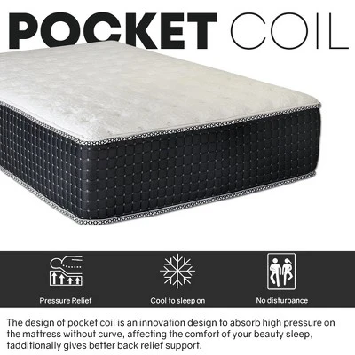 Continental Sleep 14" Ultra Soft Pocket Coil Hybrid Mattress, 4 Continental Sleep 14" Ultra Soft Pocket Coil Hybrid Mattress, - Image 2