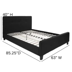 Flash Furniture Tribeca Queen Size Tufted Upholstered Platform Bed In Black Fabric -Homcom Crosley Shop GUEST ae91443a 9404 4ed3 80b6 d47a08b8d186