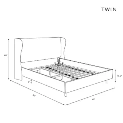 Wingback Platform Bed Velvet - Skyline Furniture -Homcom Crosley Shop GUEST aea1005d 028d 4a74 a3ef bfd75d953a75