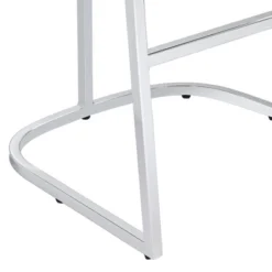 Studio 55D Chrome Bar Stool 31" High Modern Blue Velvet Cushion Upholstered With Backrest Footrest Kitchen Counter Height Island -Homcom Crosley Shop GUEST aedfcfa0 7d44 4ea5 8691 ee0299d973ee