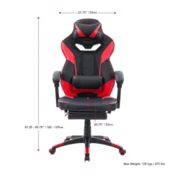 Doom Gaming Chair Black And Red - CorLiving -Homcom Crosley Shop GUEST af023521 5956 465e a73c 78c2f375f60e