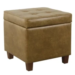 Square Tufted Faux Leather Storage Ottoman - HomePop 26 Square Tufted Faux Leather Storage Ottoman - HomePop -Homcom Crosley Shop GUEST af3b0181 60ca 47df 82df 2163a947e47f