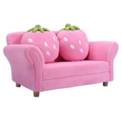 Tangkula Kids Sofa Cute Sofa Strawbwrry Sponge Filler Upholstered Lounge W/ Armrest -Homcom Crosley Shop GUEST af4c6a54 2830 4608 ada4 896b0c737b3d