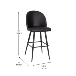 Merrick Lane Set Of 2 Modern Armless Barstools With Contoured Backs, Steel Frames, And Integrated Footrests -Homcom Crosley Shop GUEST b00bf2d1 a8f5 4a3f bff5 a943c957614c