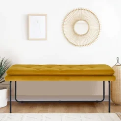 Nano 48" Upholstered Double Padded Cushion Bench - The Pop Maison -Homcom Crosley Shop GUEST b02bbcd7 206b 4559 9799 436e224d530d