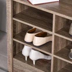 HOMCOM Coat Rack Wooden Hall Tree Storage Organizer Shoe Bench With Shoe Rack 3 Hooks For Hallway Or Living Room, Brown 11 HOMCOM Coat Rack Wooden Hall Tree Storage Organizer Shoe Bench With Shoe Rack 3 Hooks For Hallway Or Living Room, Brown -Homcom Crosley Shop GUEST b21274e6 f7cb 4d9c b27b 8f04c0c9bff3