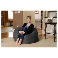 3' Kids' Bean Bag Chair With Memory Foam Filling And Washable Cover - Relax Sacks -Homcom Crosley Shop GUEST b3262041 90a6 42b0 81dd a08d45a4e635