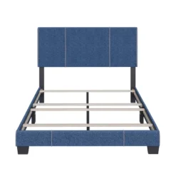 Full Lucena Linen Upholstered Full Bed Frame Blue Boyd Sleep Eco Dream