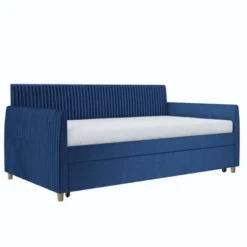 Twin Daphne Upholstered Daybed With Roll Out Trundle - Mr. Kate -Homcom Crosley Shop GUEST b34fd683 41ca 4bb3 81ba 86a3594b4cb6