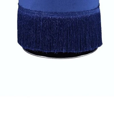 17" Clivia Velvet Ottoman Eggplant - Acme Furniture 3 17" Clivia Velvet Ottoman Eggplant - Acme Furniture