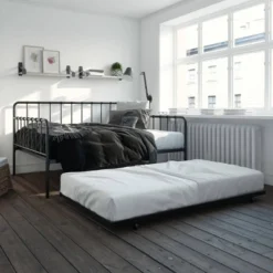 Full Avery Metal Daybed And Twin Trundle - Room & Joy -Homcom Crosley Shop GUEST b4106c5a 84a7 4d32 9c8b ccb9cad58525