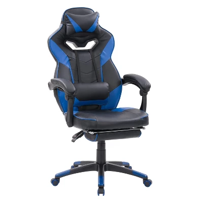 Doom Gaming Chair Black And Blue - CorLiving 3 Doom Gaming Chair Black And Blue - CorLiving