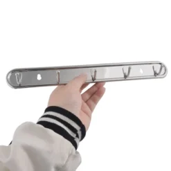 Unique Bargains Washroom Wall Mounted 5 Hooks Towel Hat Coat Hooks And Hangers Silver Tone 2 Pcs -Homcom Crosley Shop GUEST b4756d07 7327 485d 8b92 a7df19416c9a