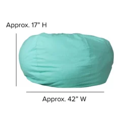Emma And Oliver Oversized Solid Mint Green Refillable Bean Bag Chair For All Ages -Homcom Crosley Shop GUEST b53a32dd ee41 42c2 b10b a87f2644dbfb