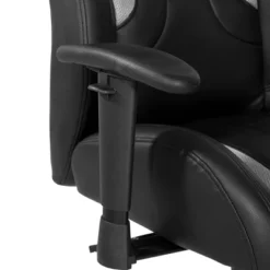 Commander Gaming Chair In Faux Leather Black/Gray - OSP Home Furnishings -Homcom Crosley Shop GUEST b58b5cb6 d855 4f86 b5ff 930b84e61edb