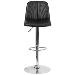 Emma And Oliver 2 Pack Contemporary Black Vinyl Adjustable Barstool With Embellished Stitch Design -Homcom Crosley Shop GUEST b5eaa04f 9f76 4506 9339 0715d14b3fc1