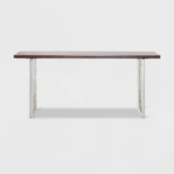 Lennox Contemporary Wood And Silver Metal Bench Dark Walnut Brown - Adore Decor 14 Lennox Contemporary Wood And Silver Metal Bench Dark Walnut Brown - Adore Decor -Homcom Crosley Shop GUEST b5f6e2a2 9c50 4c66 b8d1 e94aff924da0