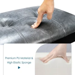 Costway Upholstered Dining Bench W/Padded Seat For Kitchen Bedroom Entryway Grey -Homcom Crosley Shop GUEST b671f5fe a206 491b a0b0 9358e3679959