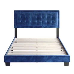 Tobias Velvet Button Tufted Upholstered Platform Bed Frame - Eco Dream