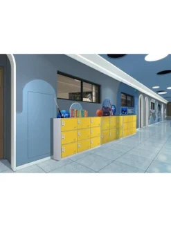 MECOLOR 35.4 In. Multipurpose Kids, Adults Locker Metal 6 Door Storage Cabinet Room Organizer With Lock For Clutter, Toys, Clothes, Shoes, Bags, Backpacks -Homcom Crosley Shop GUEST b7dbfdc4 6a6d 4403 8d8b 29c38a1cdce9