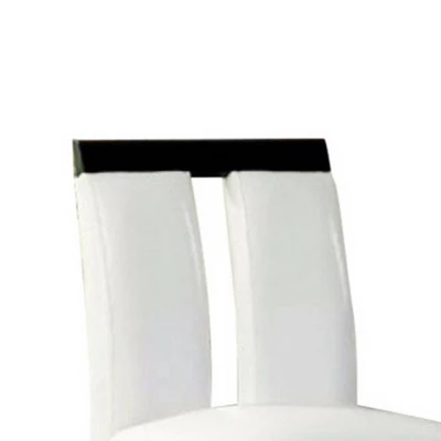 Set Of 2 Contemporary Barstools White/Black - Benzara 3 Set Of 2 Contemporary Barstools White/Black - Benzara